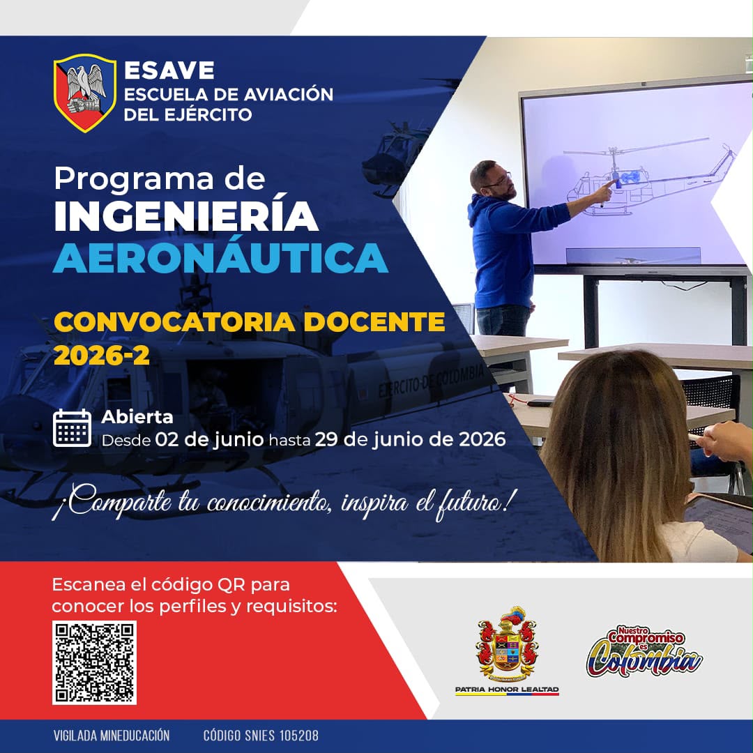 ¡Haz parte de la formación de los futuros ingenieros aeronáuticos del país!